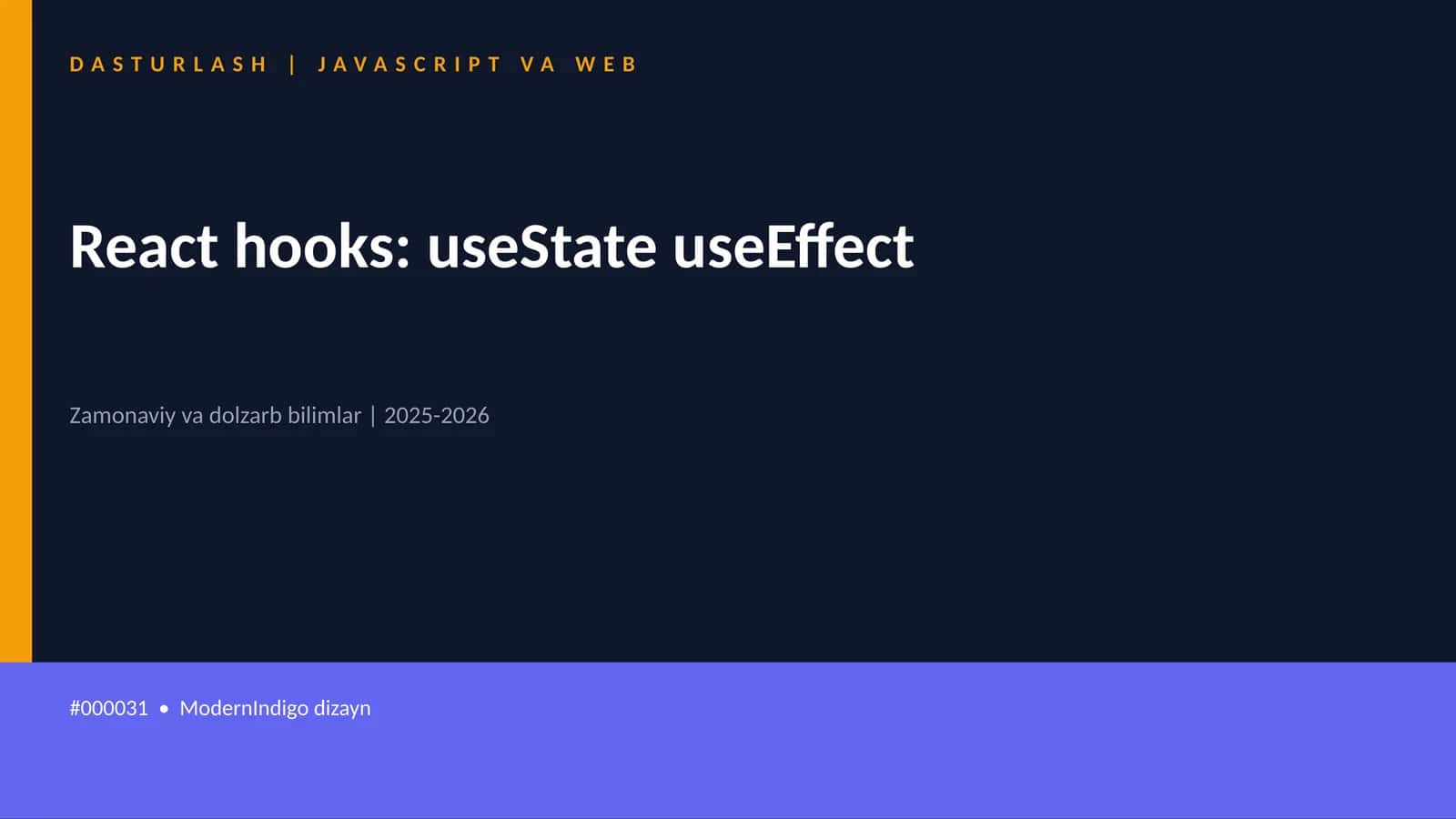 React hooks: useState useEffect 1