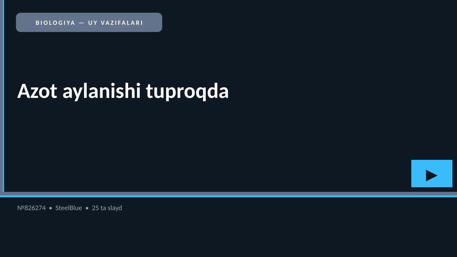 Azot aylanishi tuproqda 1