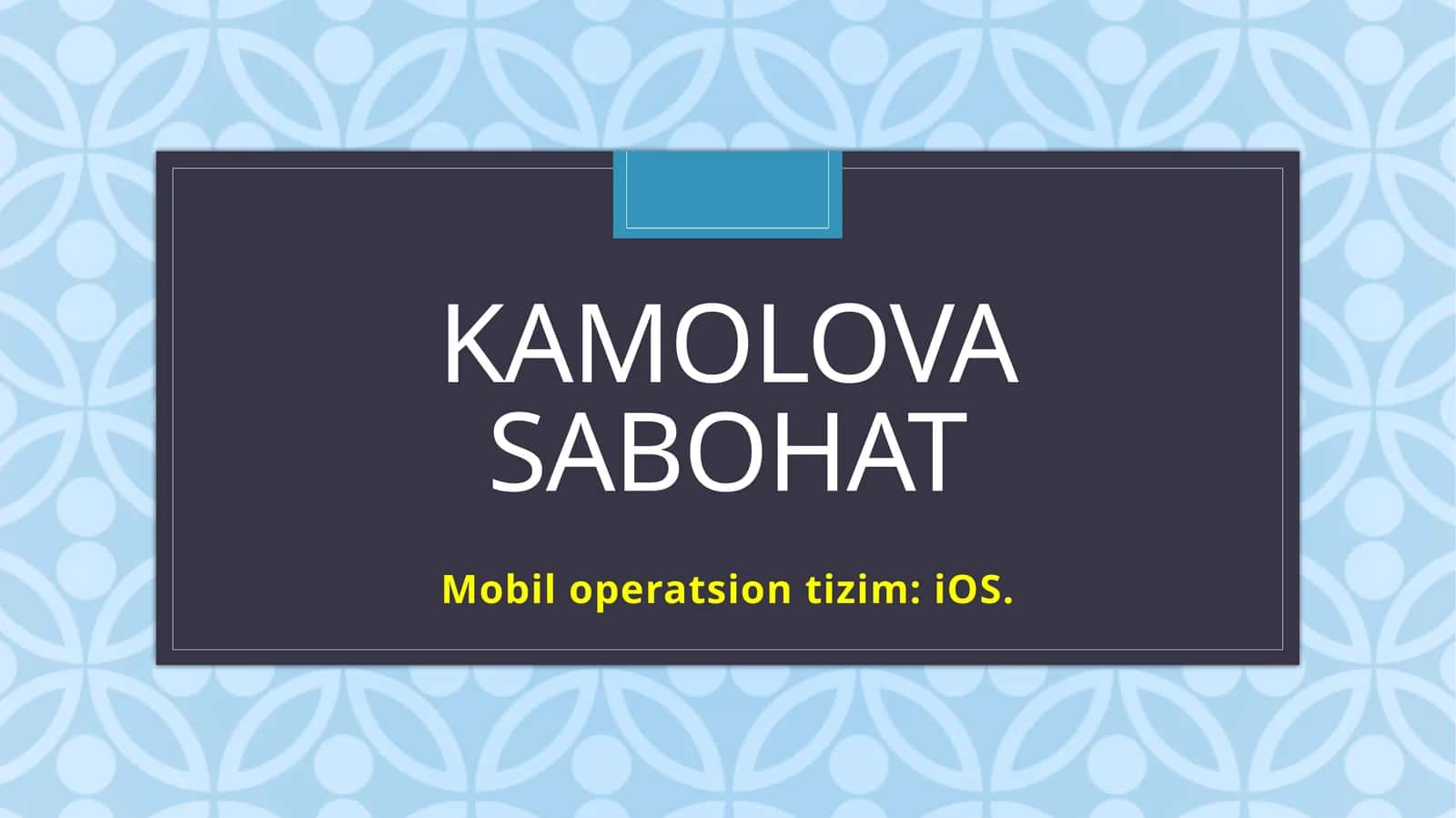 iOS (Apple tizimi) 1