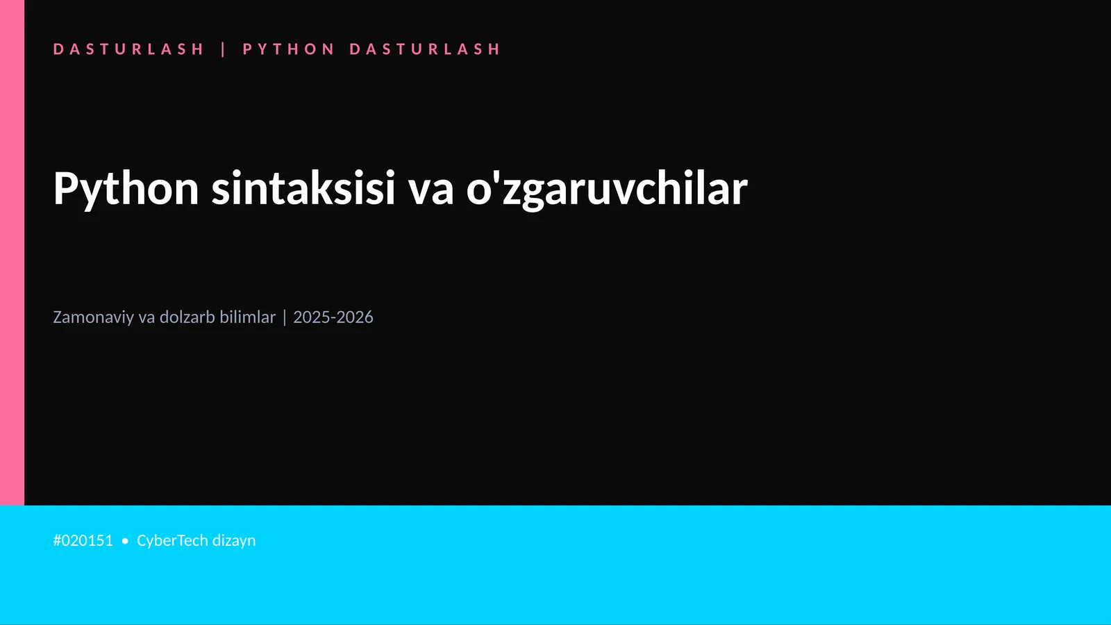 PYTHON DASTURLASH 1