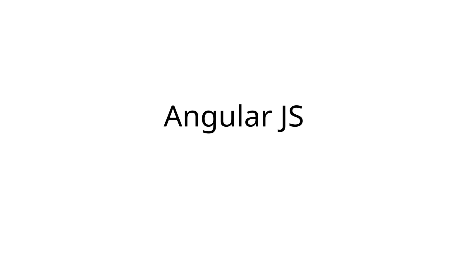 Angular JS 1