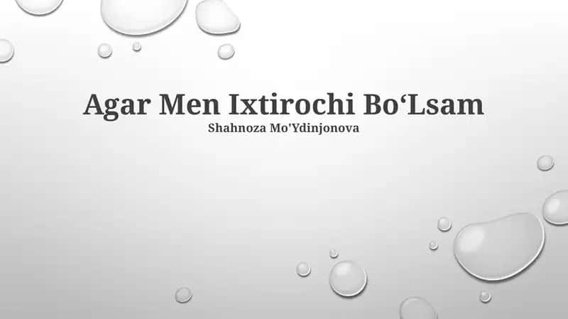 Agar Men Ixtirochi Bo'Lsam 1