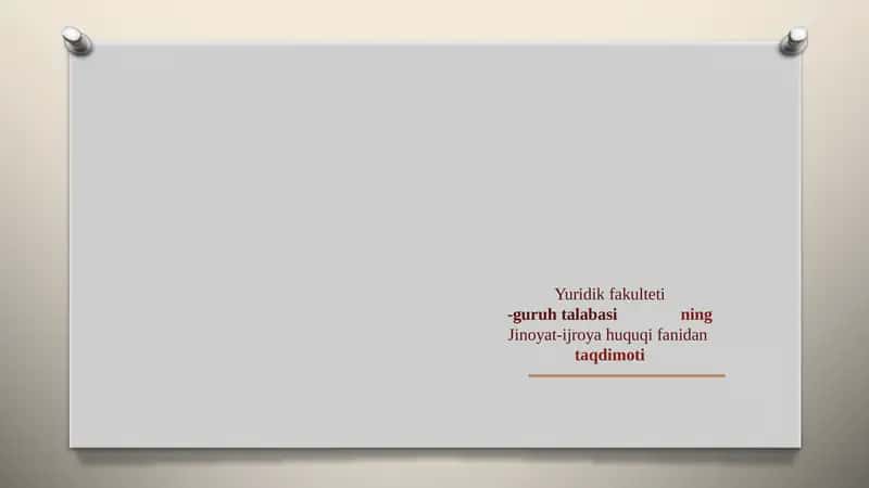 Jarima, muayyan huquqtan mahrum qilish jazolarini ijro etish 1