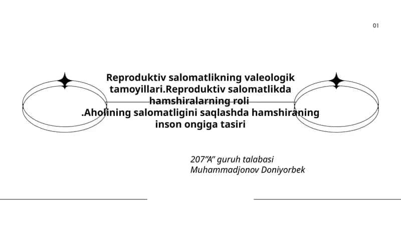 Reproduktiv salomatlikning valeologik tamoyillari 1