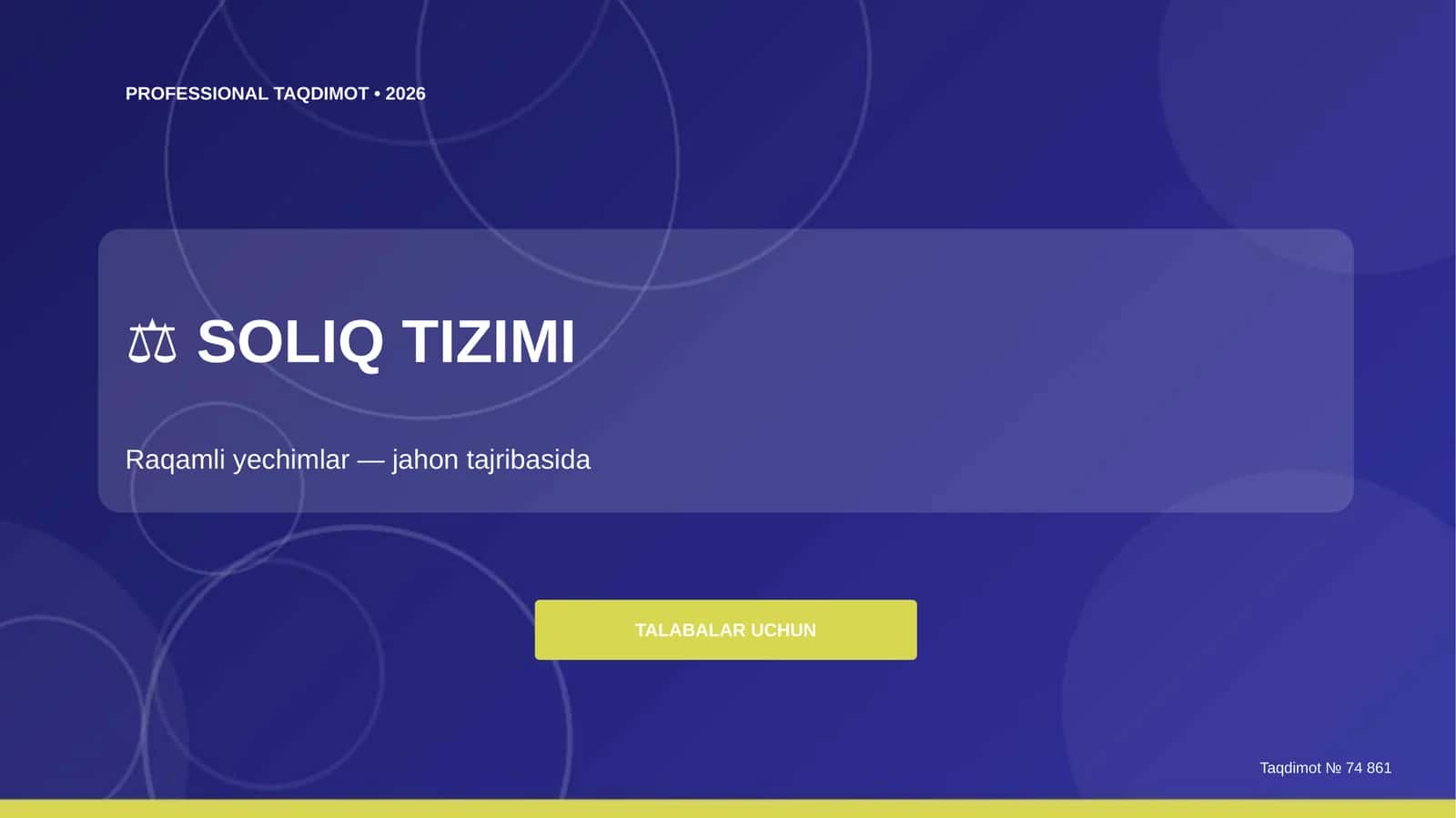 SOLIQ TIZIMI 1