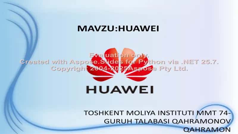Huawei axborot-kommunikatsiya texnologiyalari (AKT) mahsulotlari 1