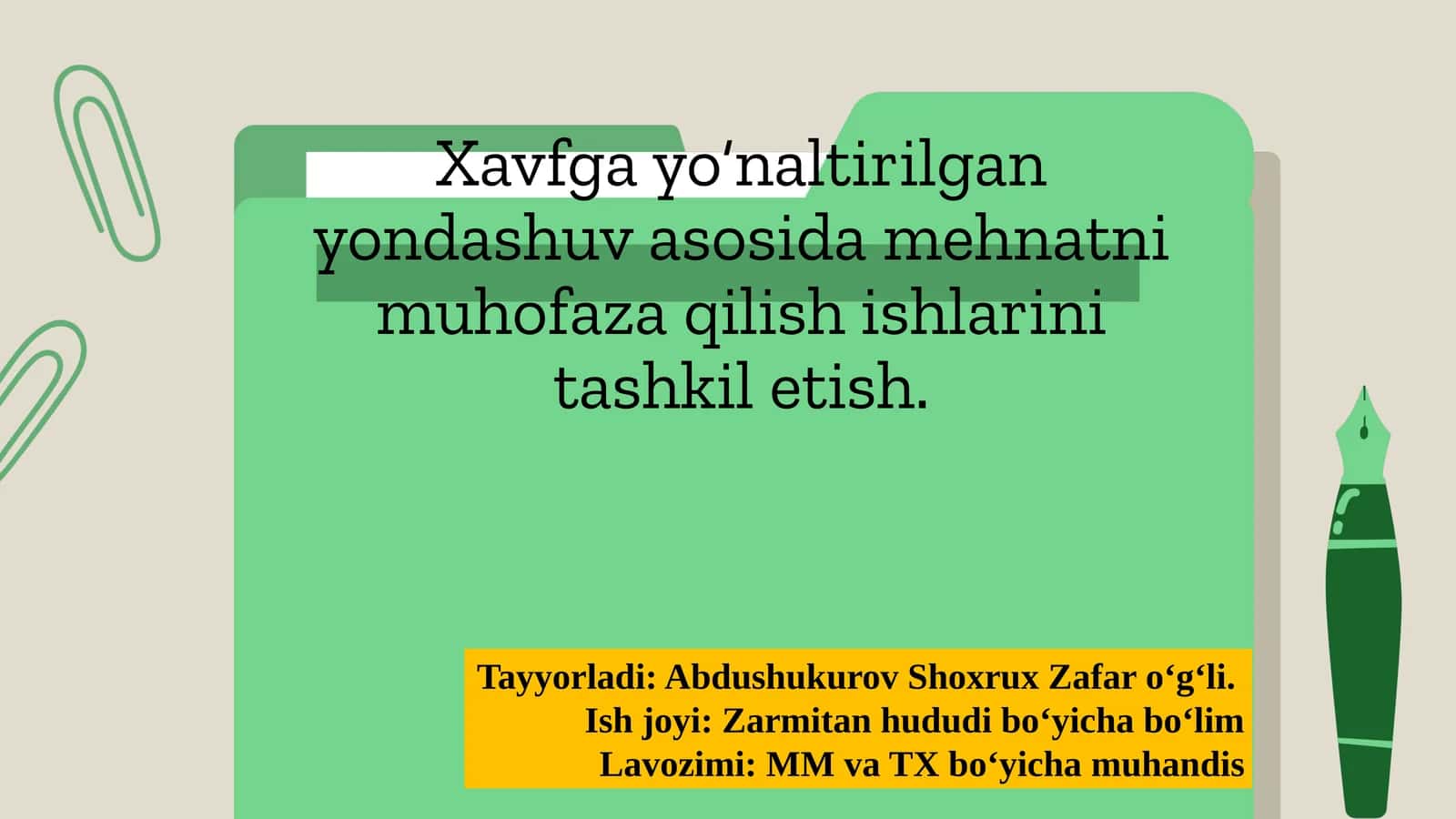 Xavfga yo‘naltirilgan yondashuv metodologiyasi 1