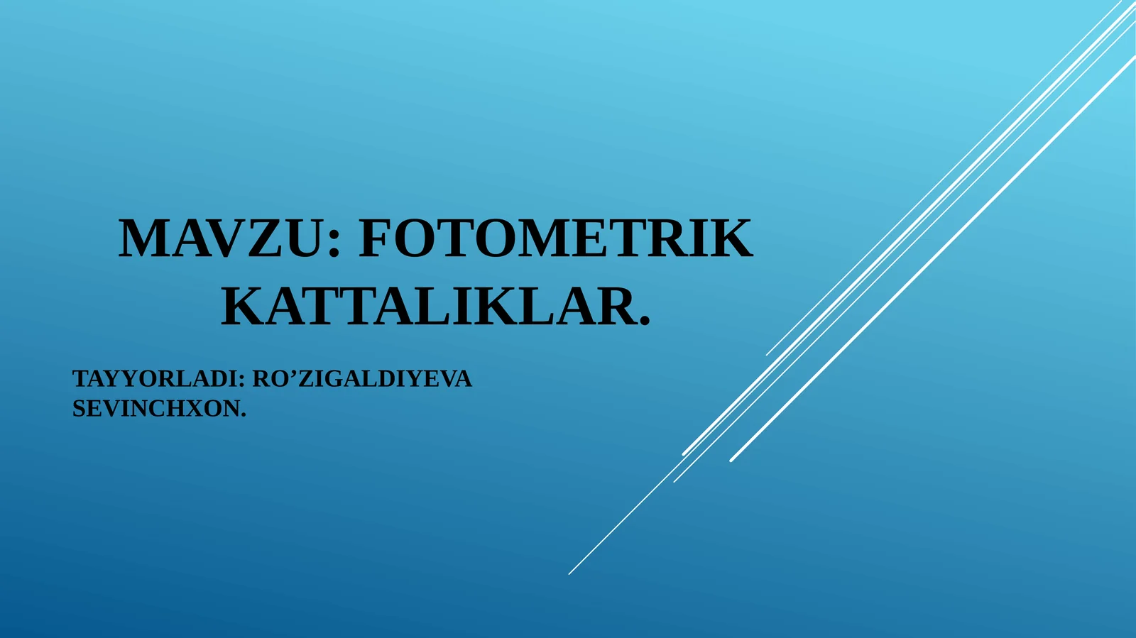 Fizika optika fanidan slayd 1