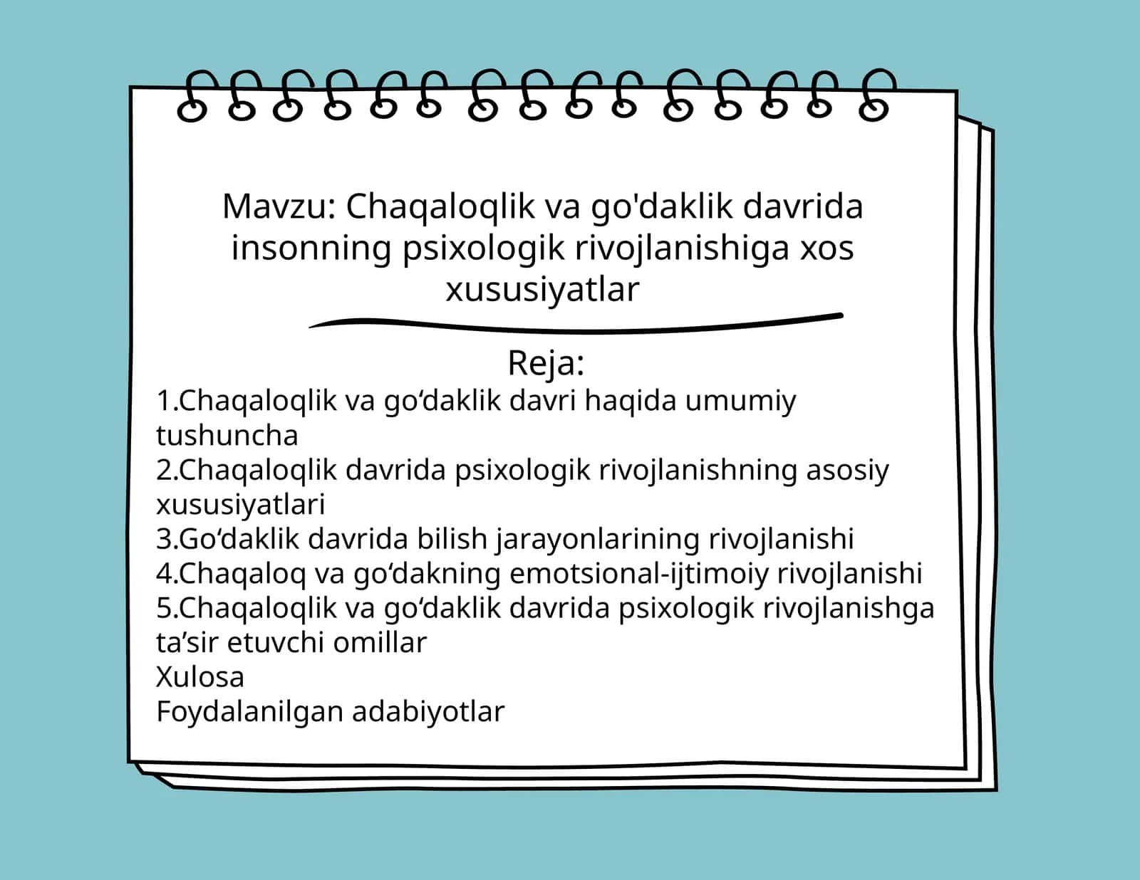 Chaqaloqlik va go'daklik davrida insonning psixologik rivojlanishiga xos xususiyatlar 1