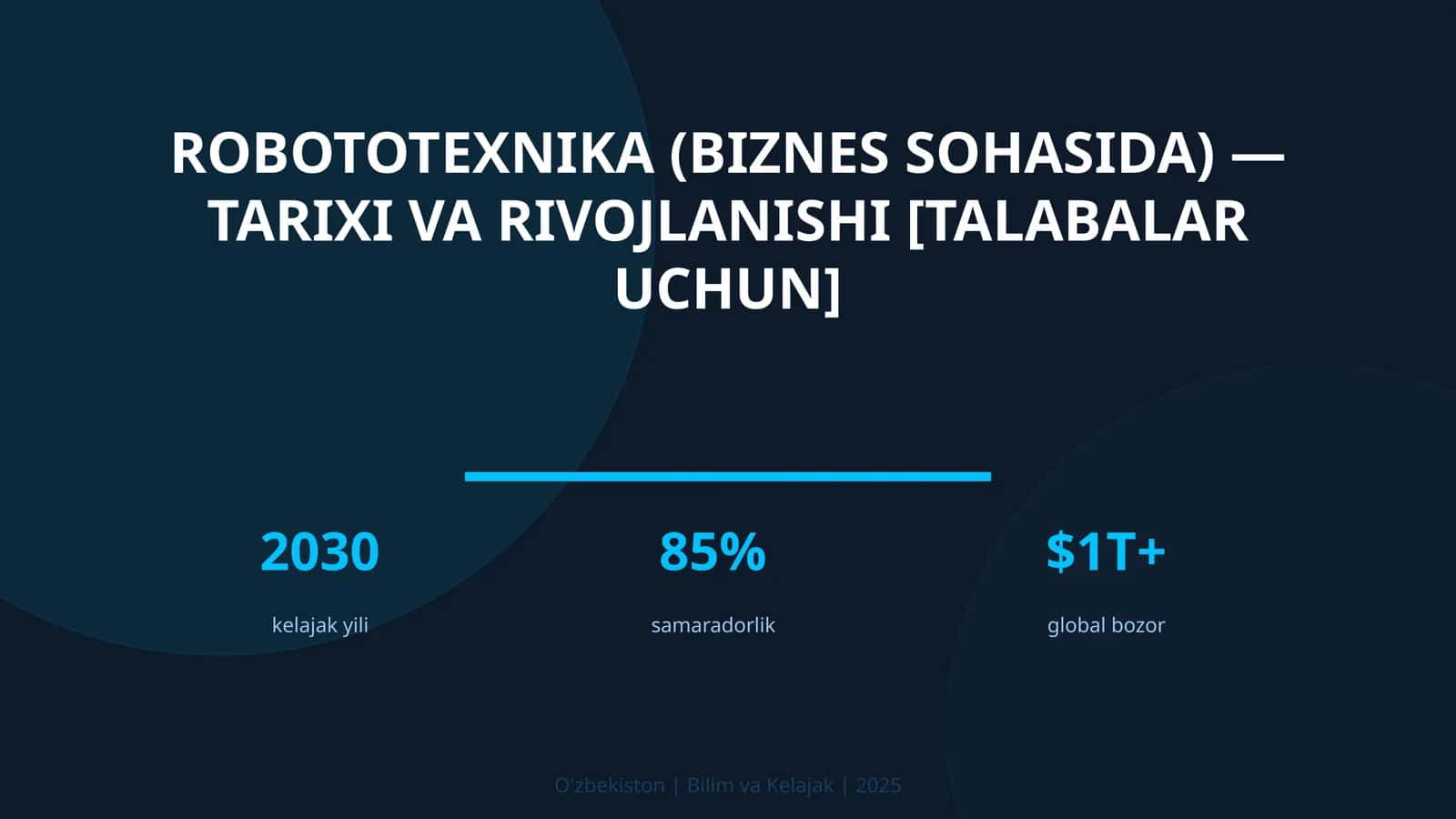 Robototexnika (biznes sohasida) — tarixi va rivojlanishi [talabalar uchun] 1