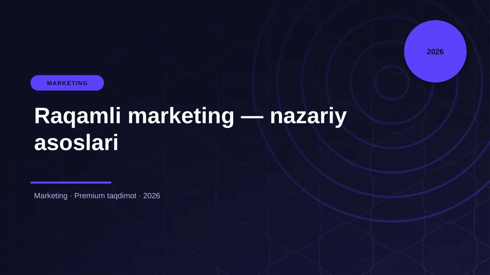 Raqamli marketing — nazariy asoslari 1