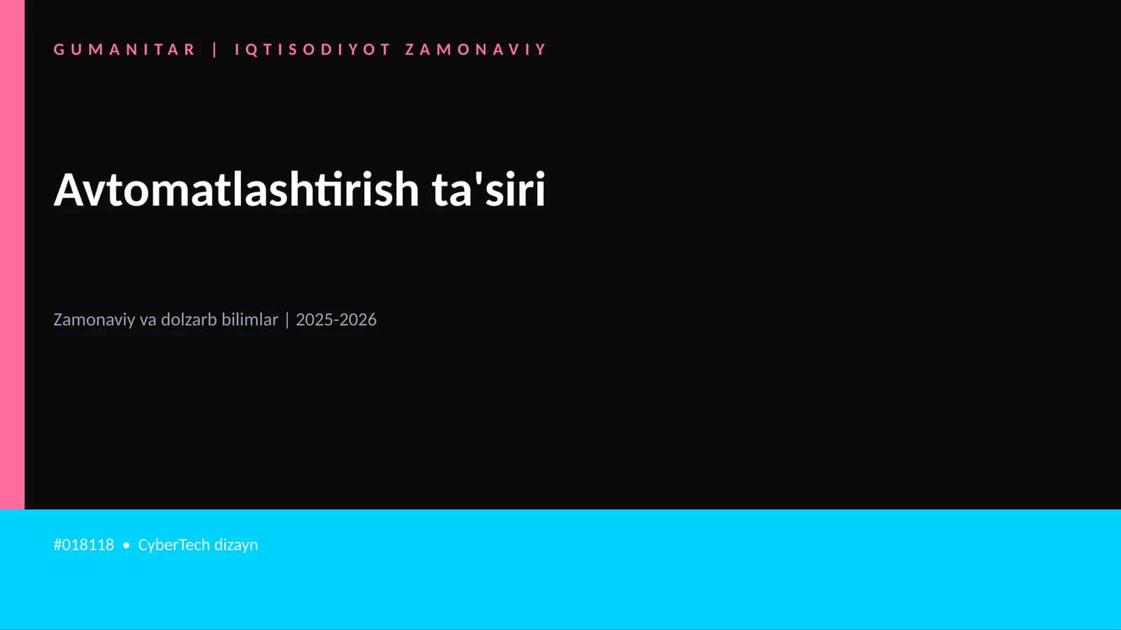 Avtomatlashtirish ta'siri 1