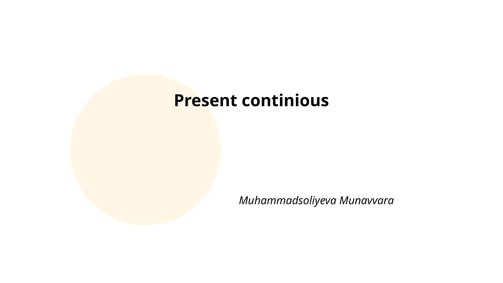 Present continious 1