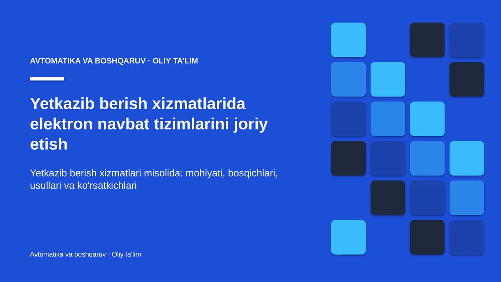 yetkazib berish xizmatlarida elektron navbat tizimlarini joriy etish 6042 1