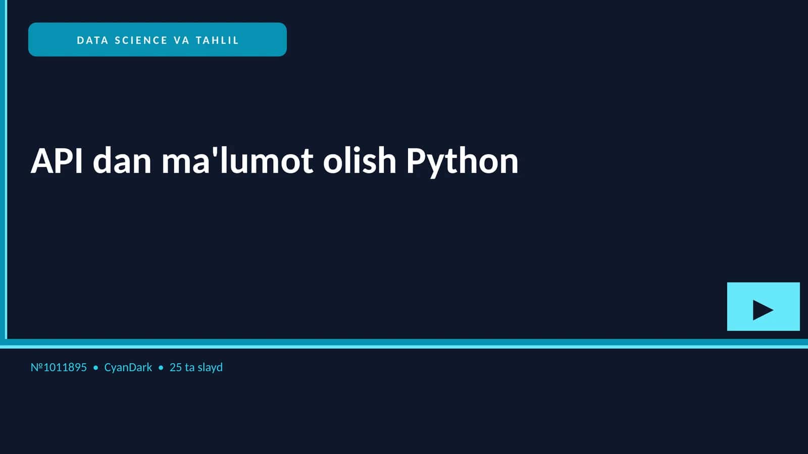 API dan ma'lumot olish Python 1