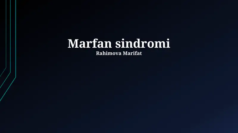 Marfan Sindromi 1