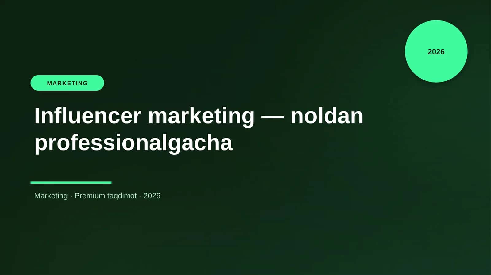 Influencer marketing — noldan professionalgacha 1