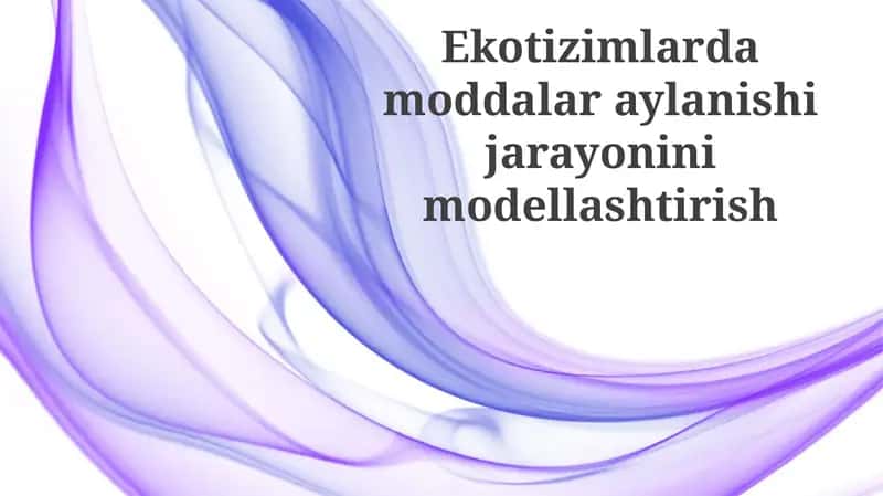 Ekotizimlardamoddalaraylanishijarayoninimodellashtirish 1