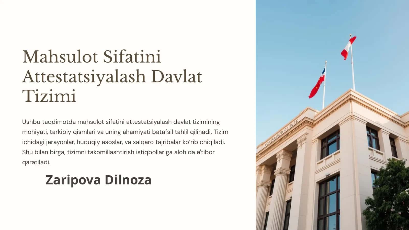 Mahsulot Sifatini Attestatsiyalash Davlat Tizimi 1