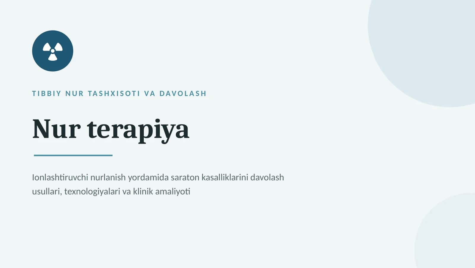 Nur terapiyasi — zamonaviy davolash usuli 1