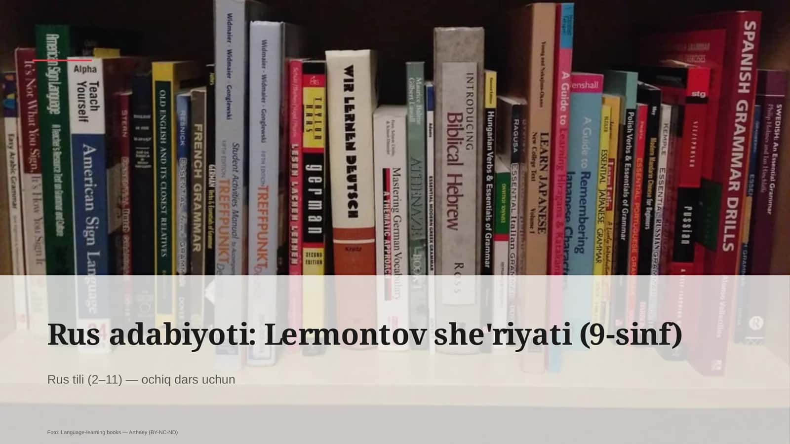 Lermontov she'riyati (9-sinf) 1