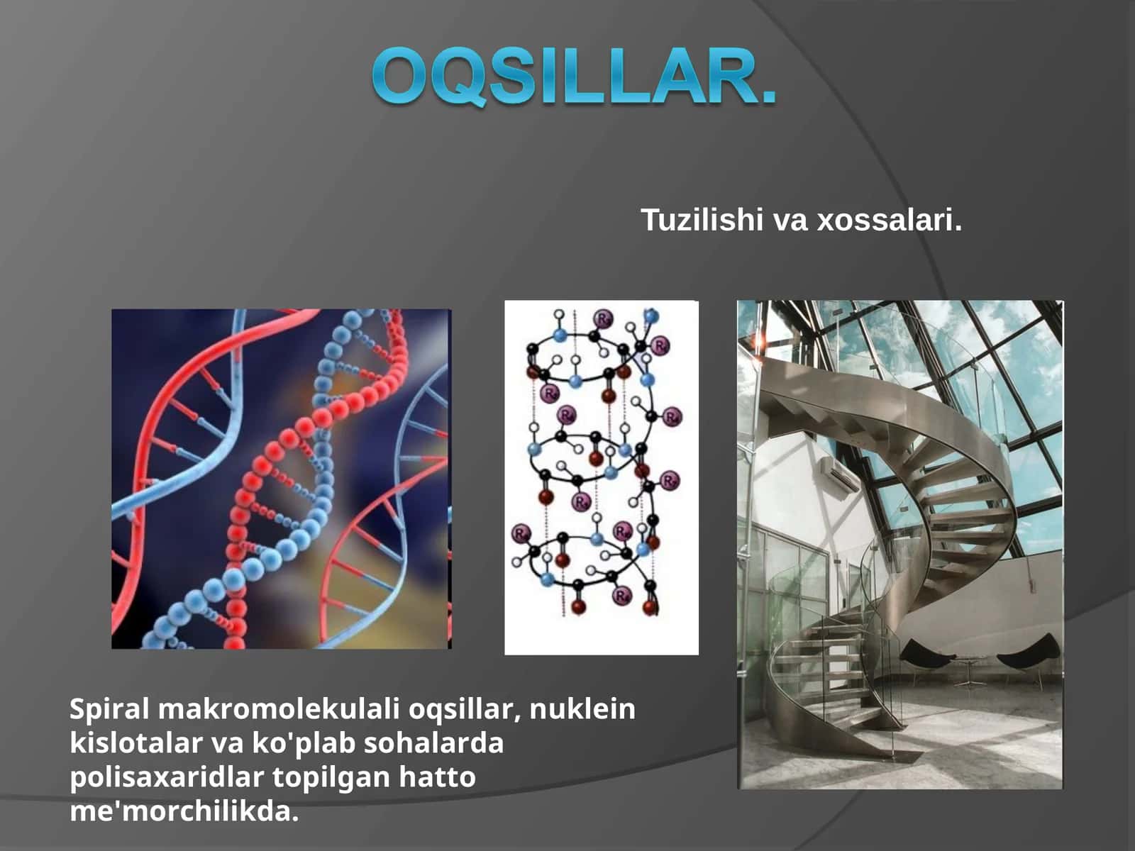 Tuzilishi va xossalari 1
