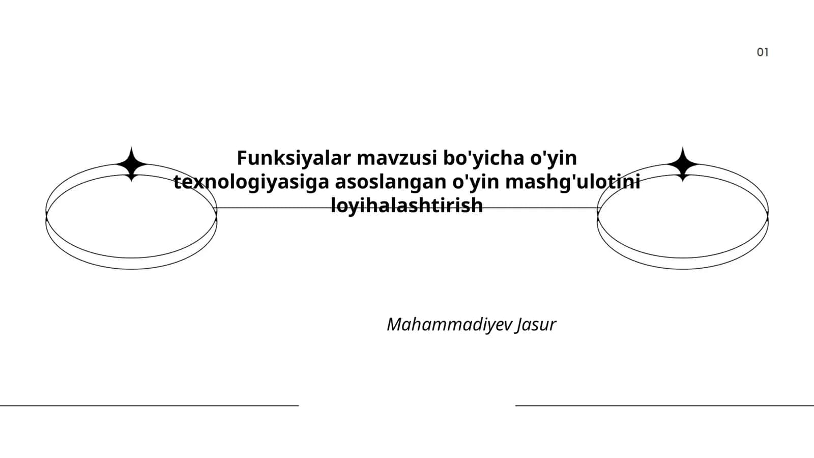 Funksiyalar mavzusi bo'yicha o'yin texnologiyasiga asoslangan o'yin mashg'ulotini loyihalashtirish 1