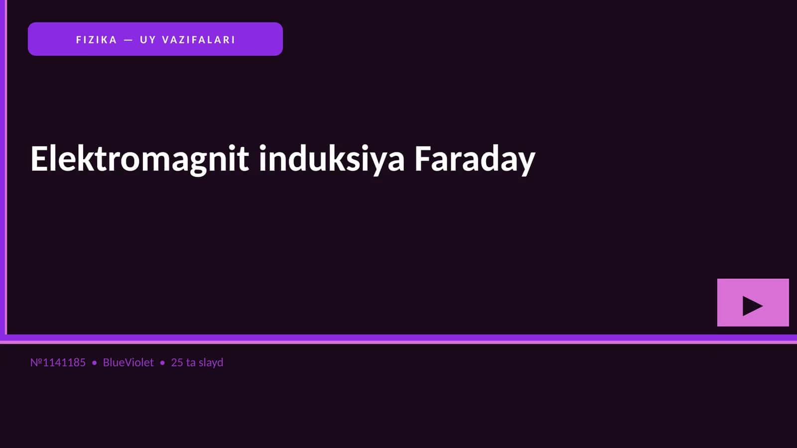 Elektromagnit induksiya Faraday 1