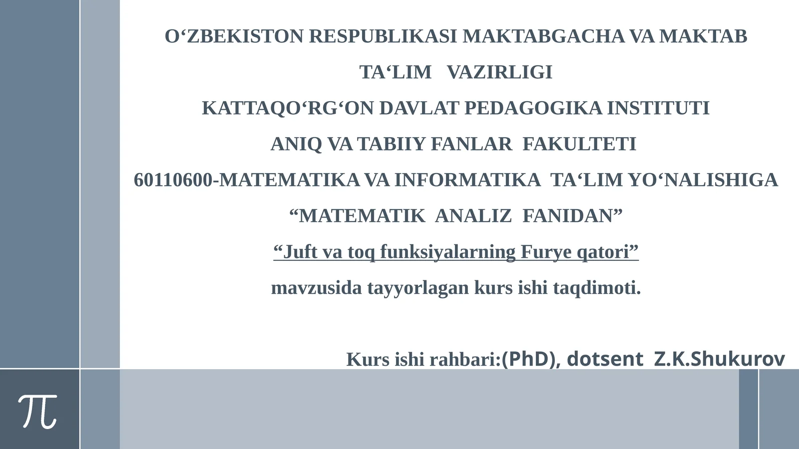 Juftvatoqfunksiyalarning Furyeqatori 1