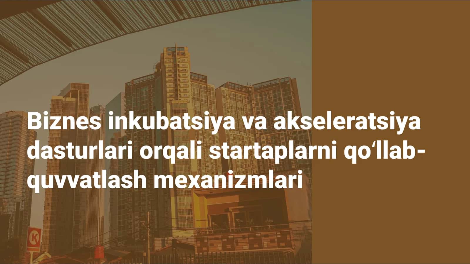 Biznes inkubatsiya va akseleratsiya dasturlari orqali startaplarni qo‘llab-quvvatlash mexanizmlari 1