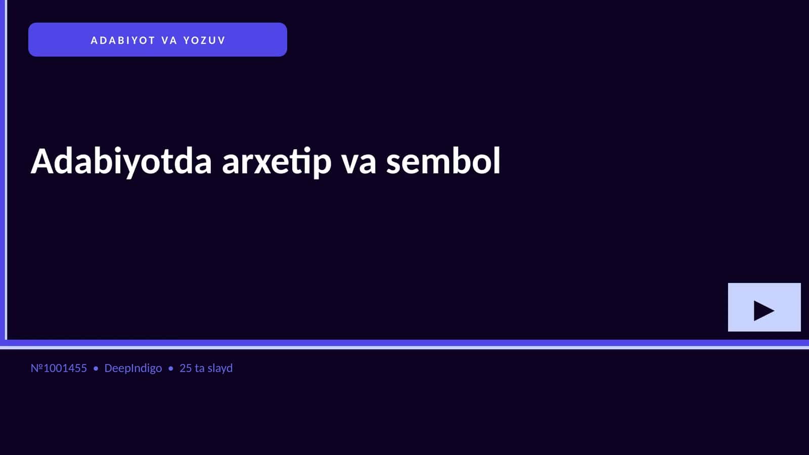Adabiyotda arxetip va sembol 1
