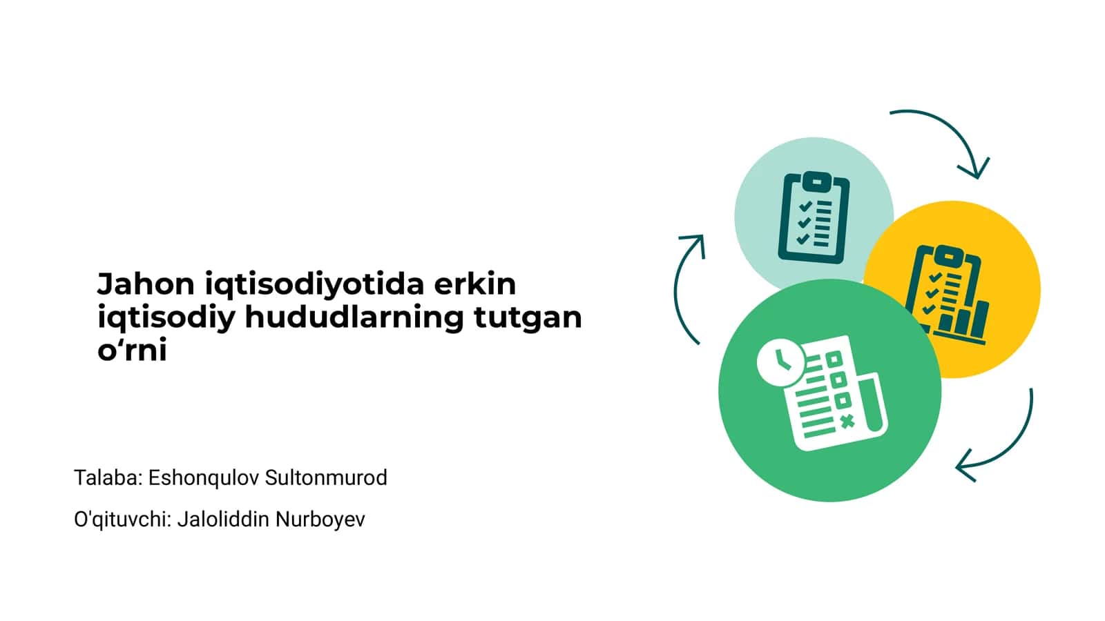 Jahon iqtisodiyotida erkin iqtisodiy hududlarning tutgan o‘rni 1
