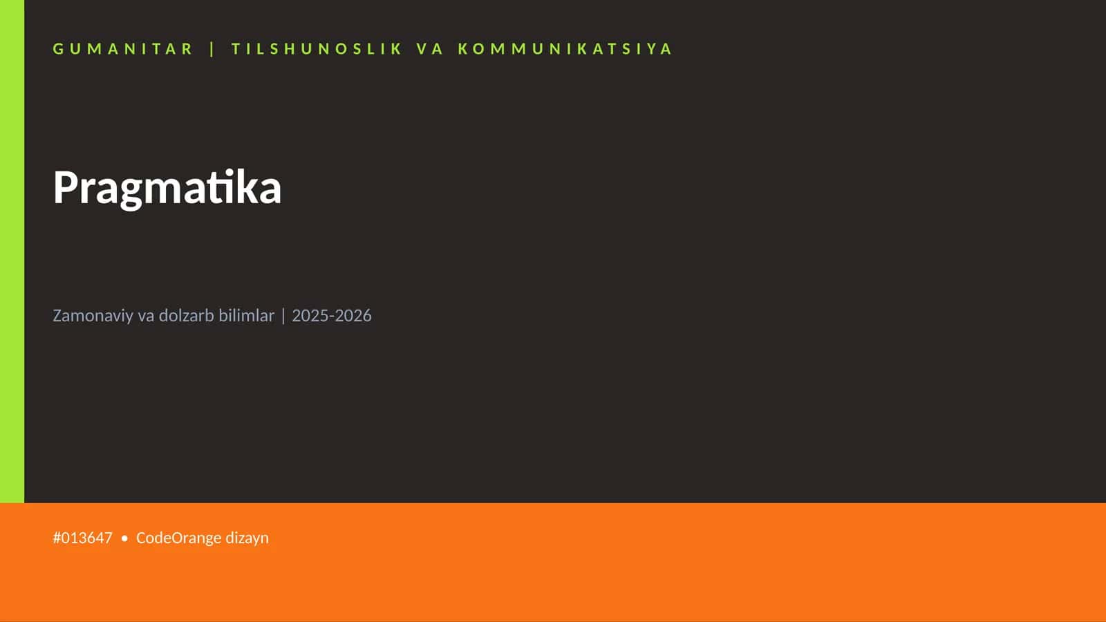 Pragmatika 1