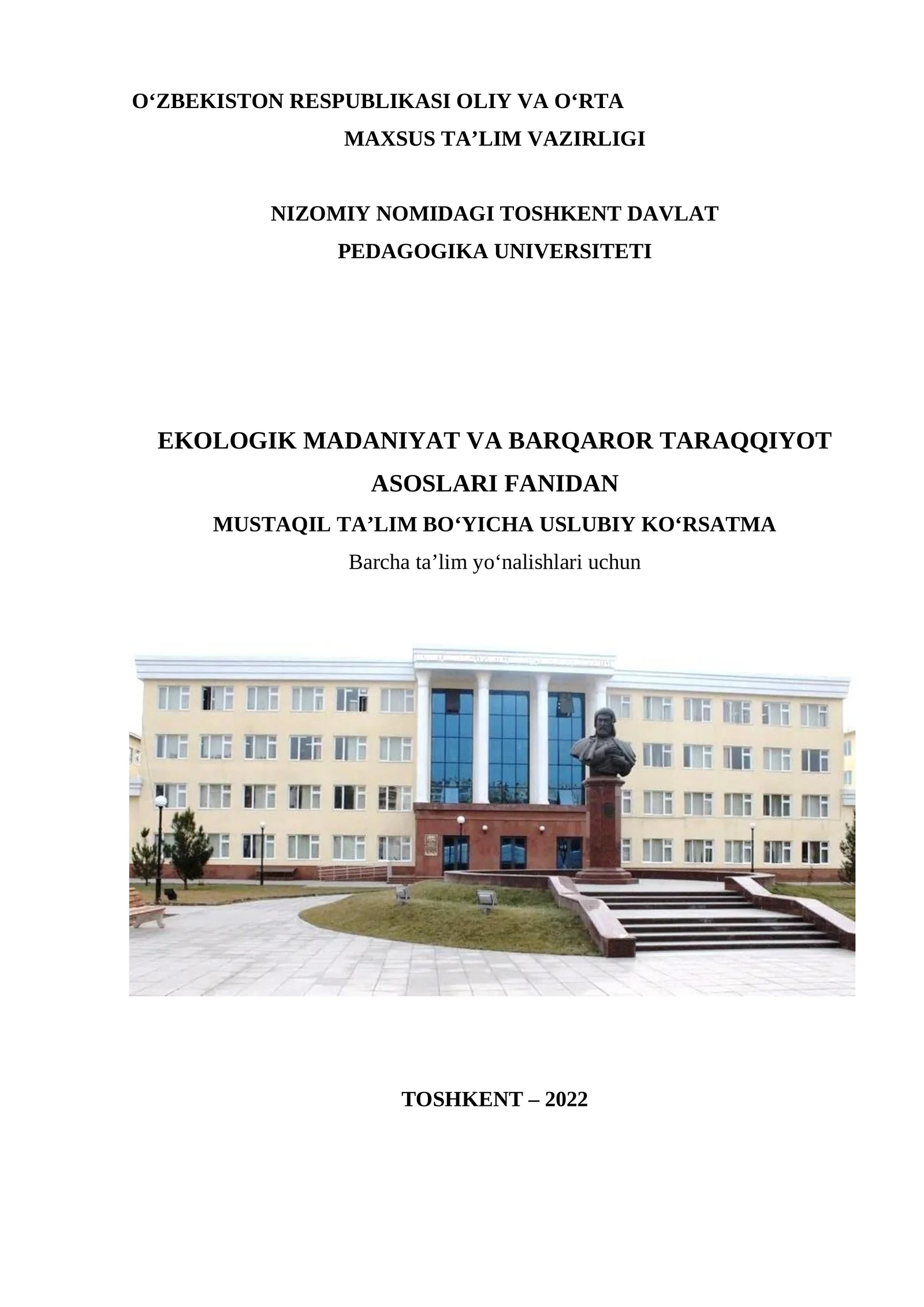 Mustaqil Ta’lim Usuliy Kurs 1