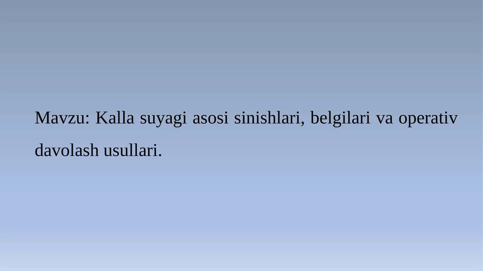 Kalla suyagi asoslarini shinishi 1