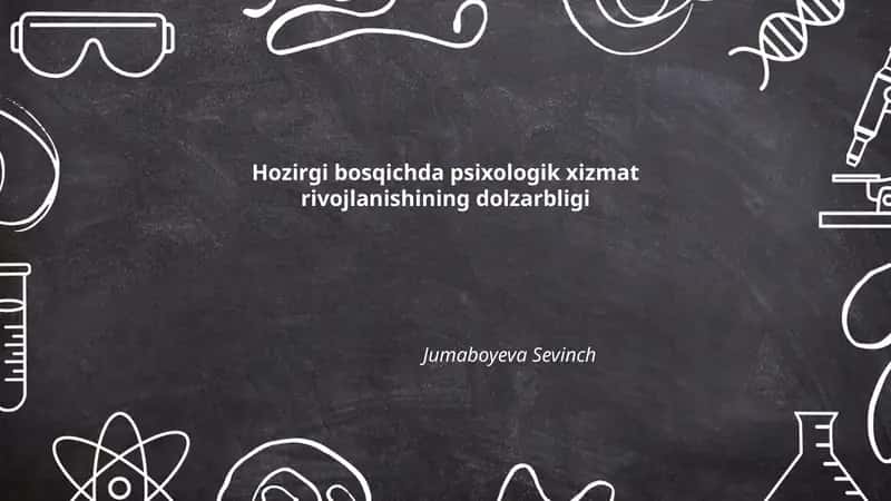 Psixologik xizmatning rivojlanishi 1