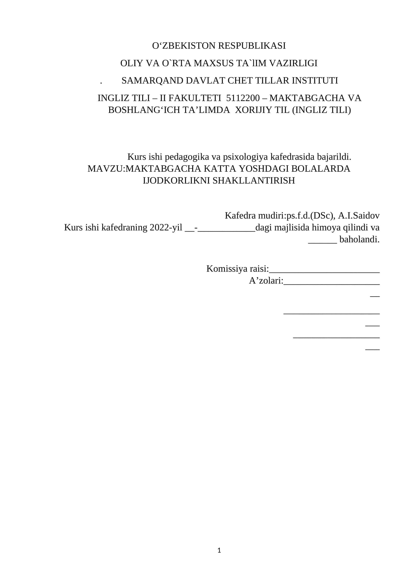 MAKTABGACHA KATTA YOSHDAGI BOLALARDA IJODKORLIKNI SHAKLLANTIRISH 1