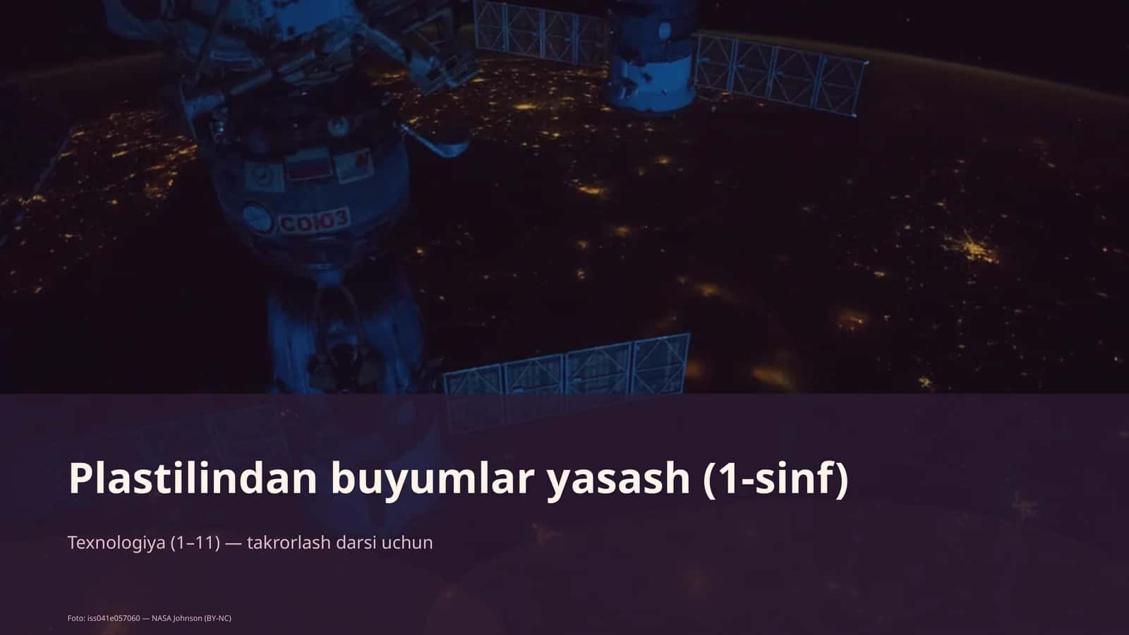 Plastilindan buyumlar yasash (1-sinf) 1