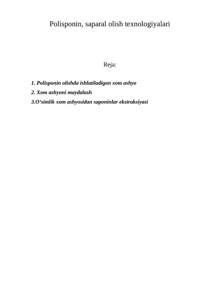 Polisponin Ekstrakti 1