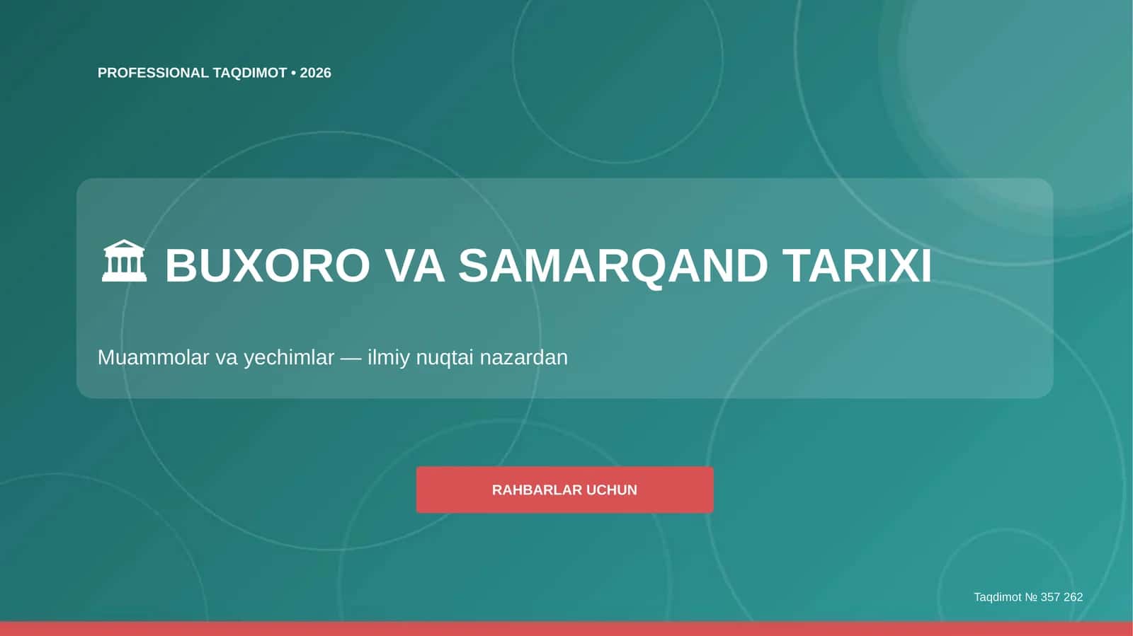 BUXORO VA SAMARQAND TARIXI 1
