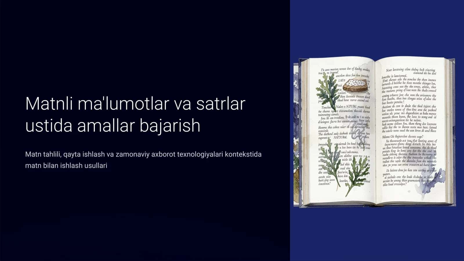 Matn tahlili 1