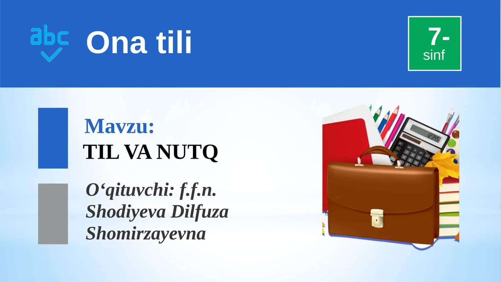 TIL VA NUTQ 1
