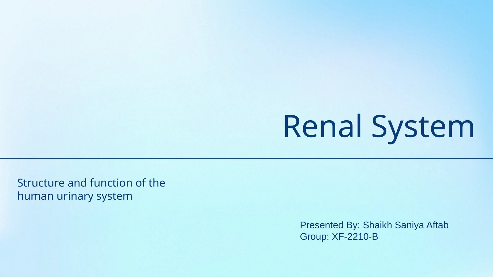 Renal System 1