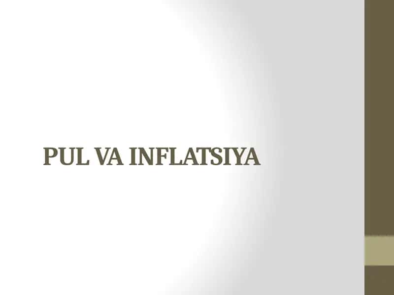PUL VA INFLATSIYA 1