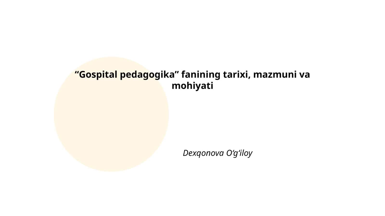 Gospital pedagogika 1
