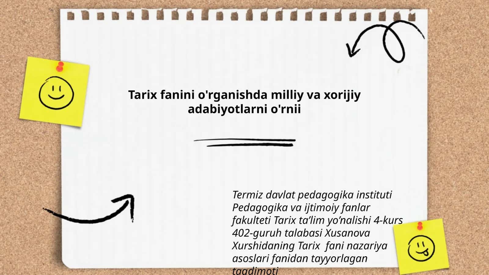 Tarix fanini o'rganishda milliy va xorijiy adabiyotlarni o'rnii 1