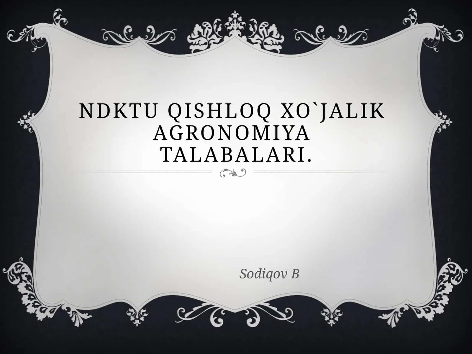 NDKTU qishloq xo`jalik Agronomiya talabalari 1