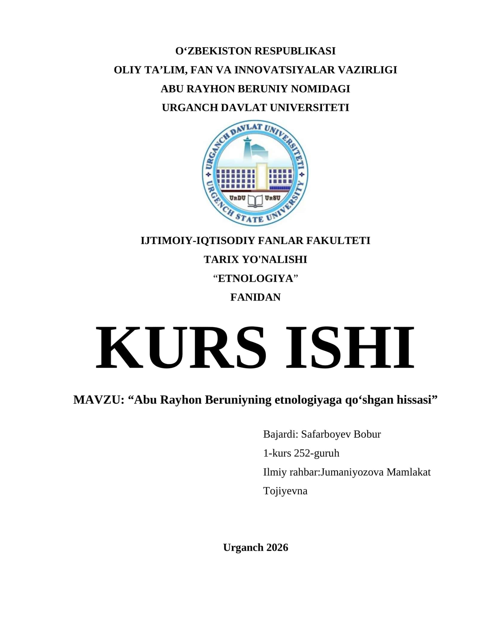 Abu Rayhon Beruniyning etnologiyaga qo‘shgan hissasi 1