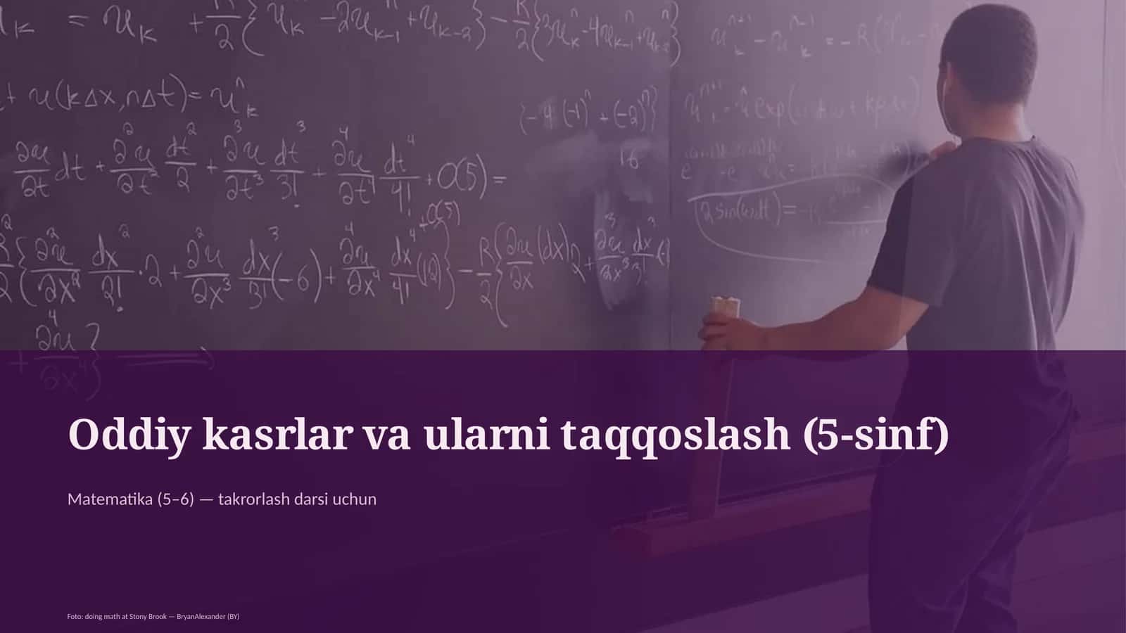 Oddiy kasrlar va ularni taqqoslash (5-sinf) 1