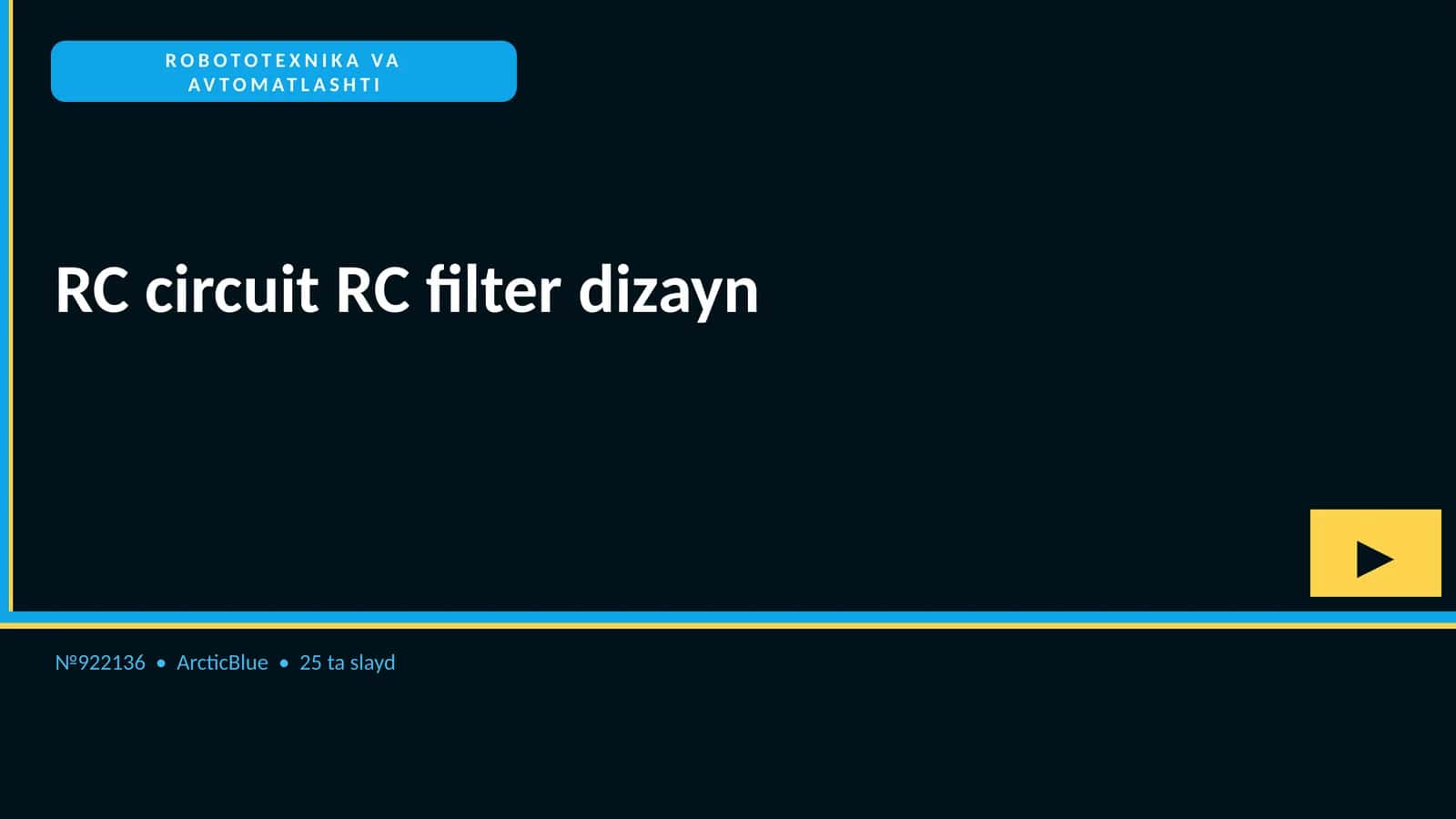 RC circuit RC filter dizayn 1
